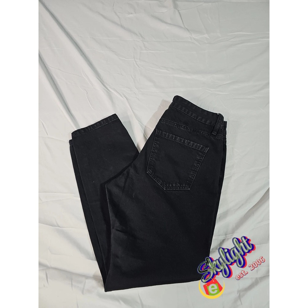 Refuge Women Black Skinny Denim Jeans Distressed Stretch Ripped Destroyed Size 6